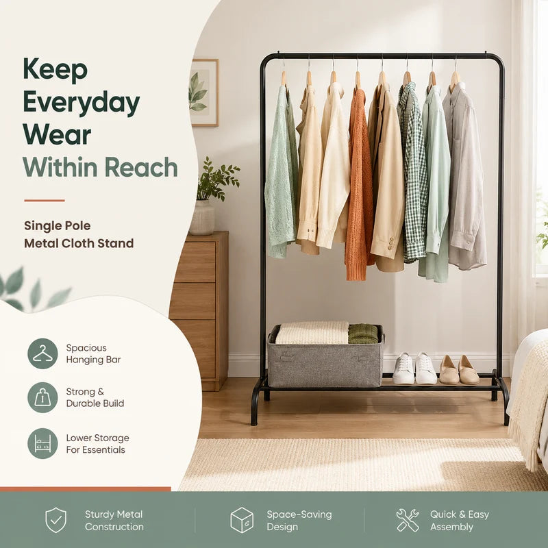 PRODESIRE™ SINGLE-POLE METAL CLOTH STAND