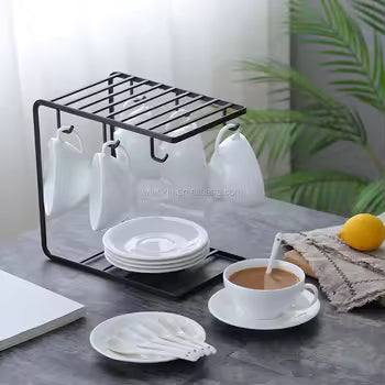 DURABLE AND STYLISH COFFEE MUG HOLDER FOR TABLETOP (BLACK COLOUR)