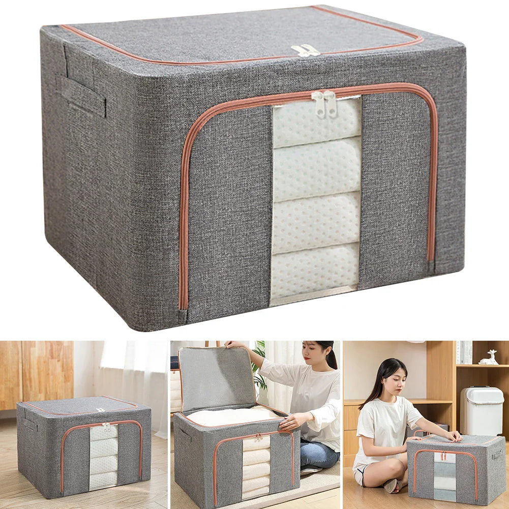 LARGE STACKABLE CLOTHES STORAGE BAG WITH ZIPPER 65 Litre