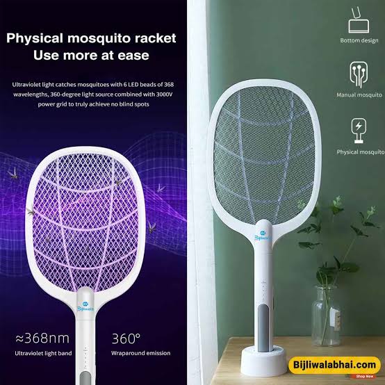 PRODESIRE™ RECHARGEABLE MOSQUITO RACKET 2IN1 WITH STAND
