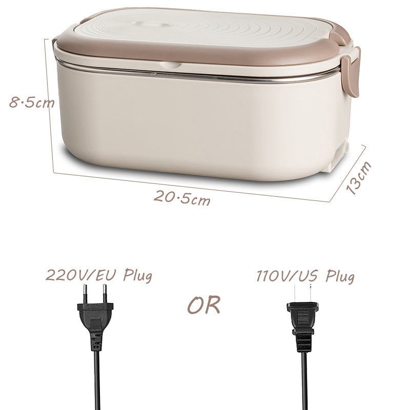 ELECTRIC HEATED LUNCH BOX (STAINLESS STEEL) ✅