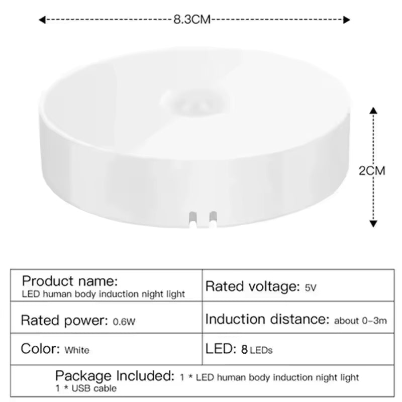 LED USB CLOSET LIGHT RECHARGEABLE WITH WARM GLOW