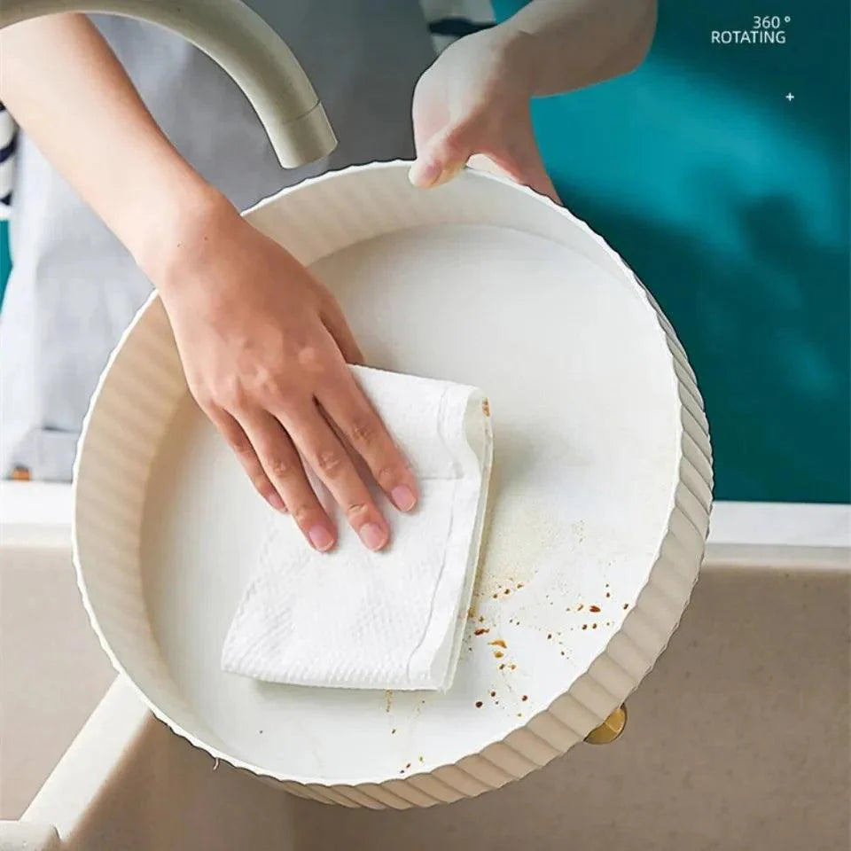 STAINLESS STEEL CUTTING BOARD WITH ROTATING TRAY – DURABLE & HYGIENIC