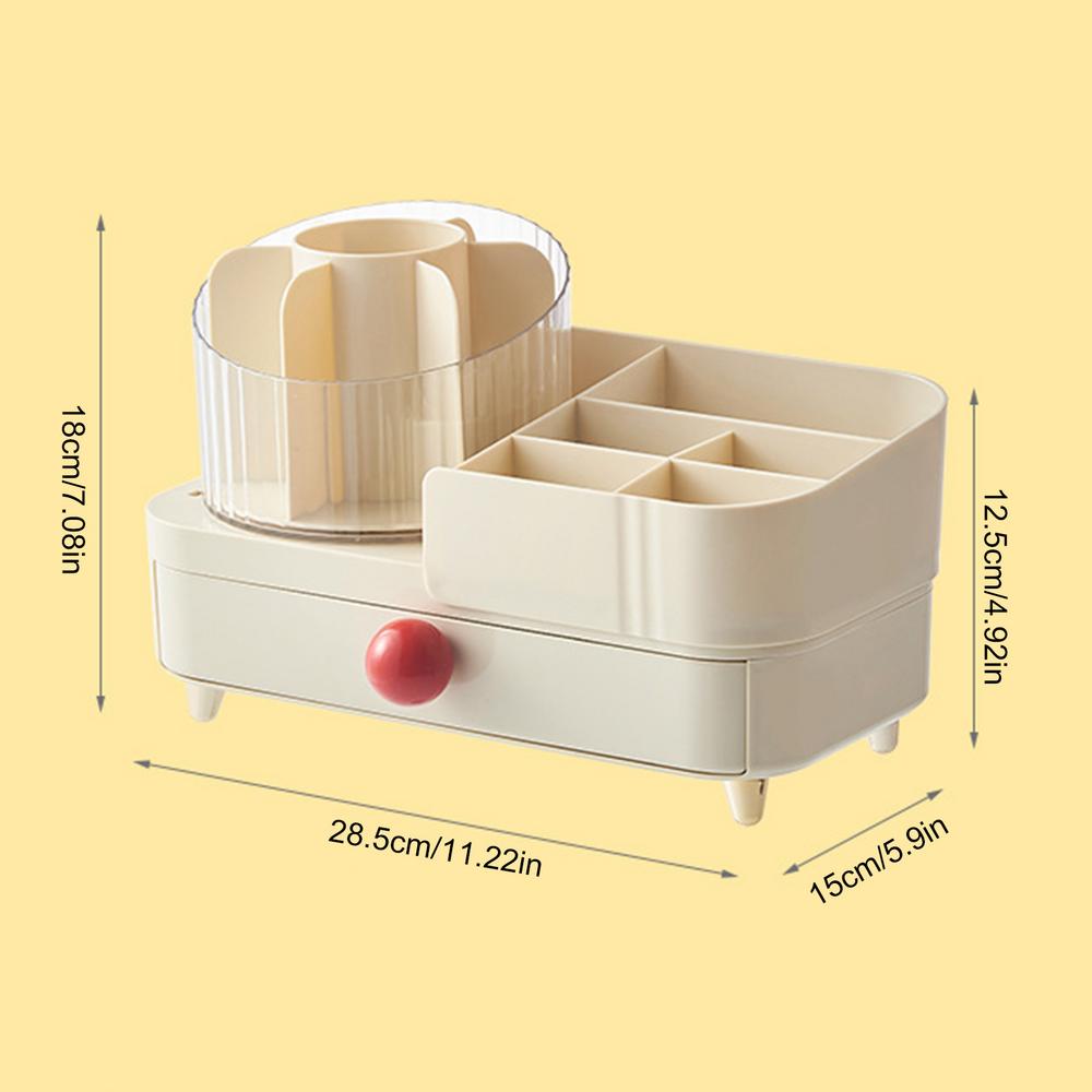 MULTIFUNCTIONAL DESKTOP ROTATING COSMETICS ORGANIZER