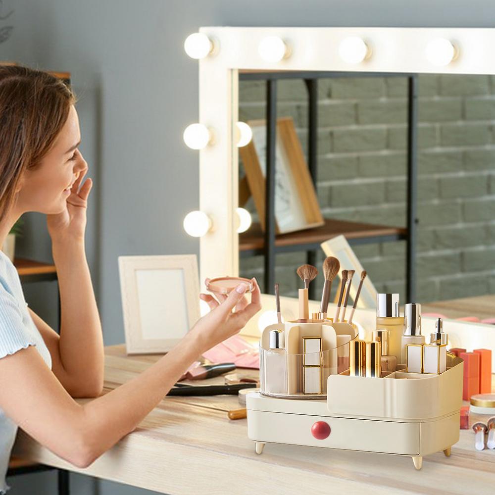 MULTIFUNCTIONAL DESKTOP ROTATING COSMETICS ORGANIZER