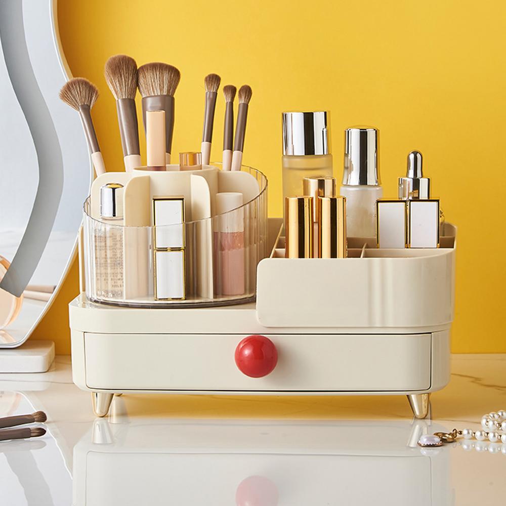 MULTIFUNCTIONAL DESKTOP ROTATING COSMETICS ORGANIZER