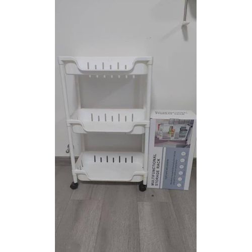 PRODESIRE™ 3-LAYERS MULTIFUNCTIONAL PLASTIC STORAGE RACK ON WHEELS