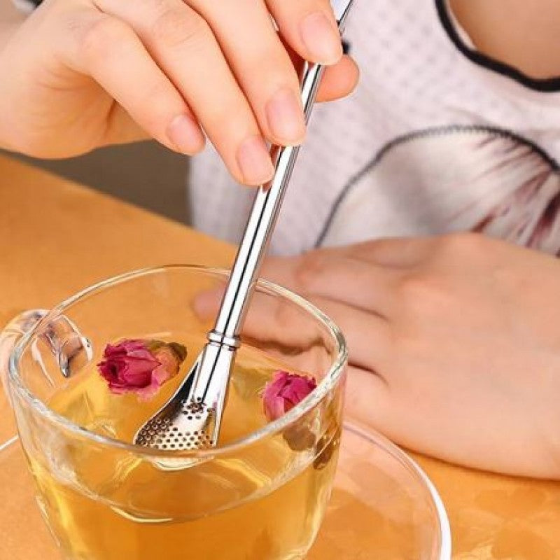 PREMIUM STEEL SPOON & STRAW
