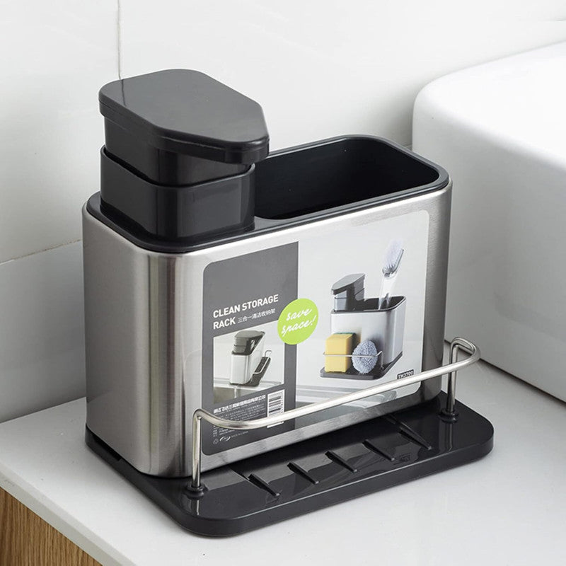 PRODESIRE™ STAINLESS STEEL 3 IN 1 SINK TEDY KITCHEN SOAP DISPENSER