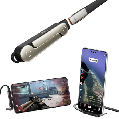 PRODESIRE™ 240W TYPE-C FAST CHARGING CABLE WITH FOLDABLE PHONE STAND