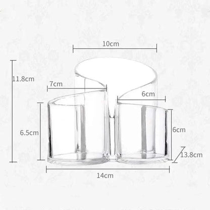TRANSPARENT S-SHAPE MAKEUP BRUSH STORAGE