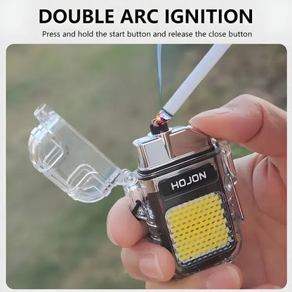 PRODESIRE™ RECHARGEABLE DUAL ARC LIGHTER WITH LED FLASH LIGHT 2 IN 1
