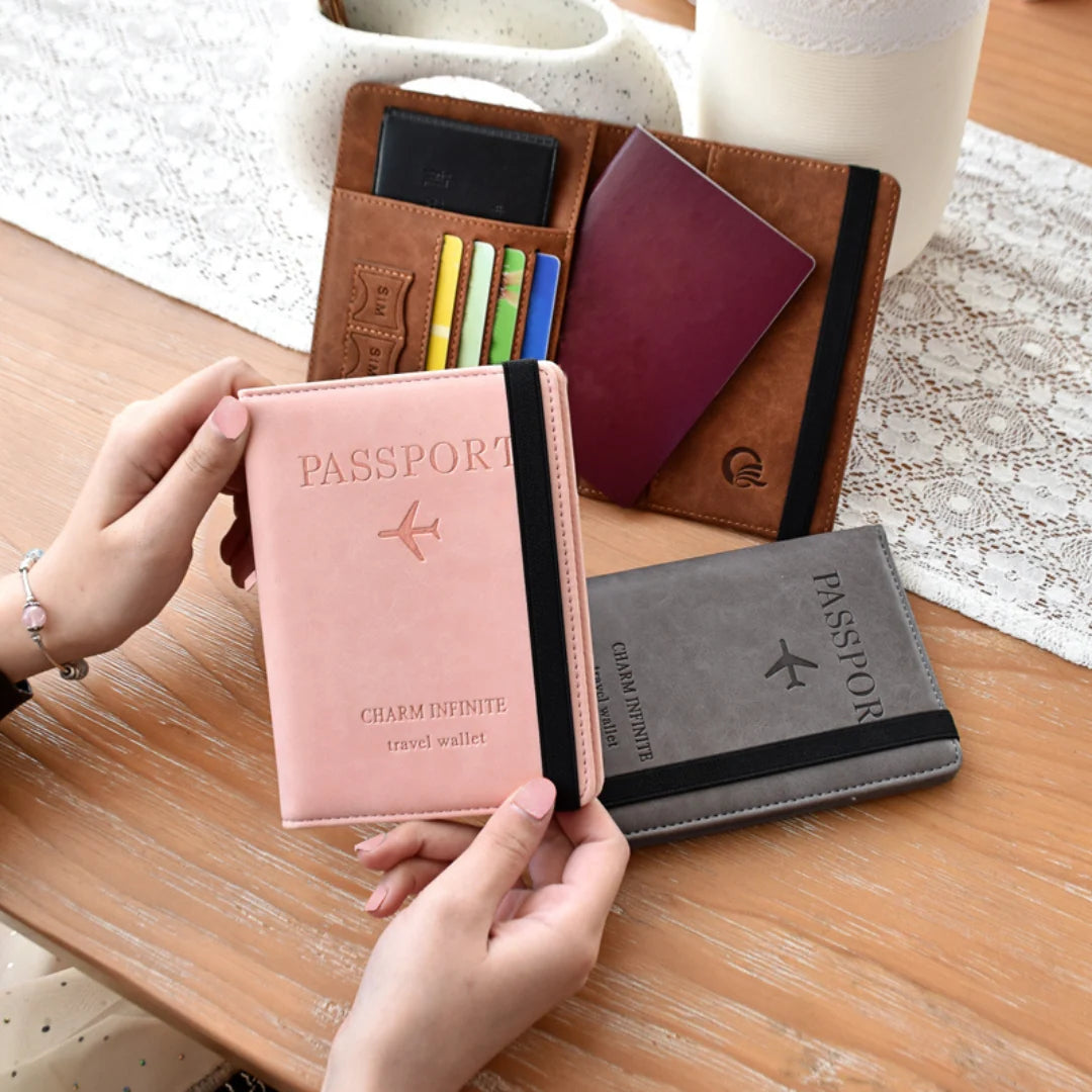 PRODESIRE™ SLIM LEATHER TRAVEL PASSPORT WALLET