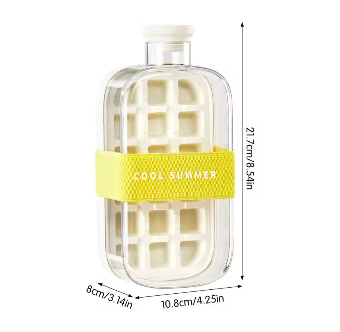 PORTABLE SILICONE ICE CUBE MAKER WITH STRAW