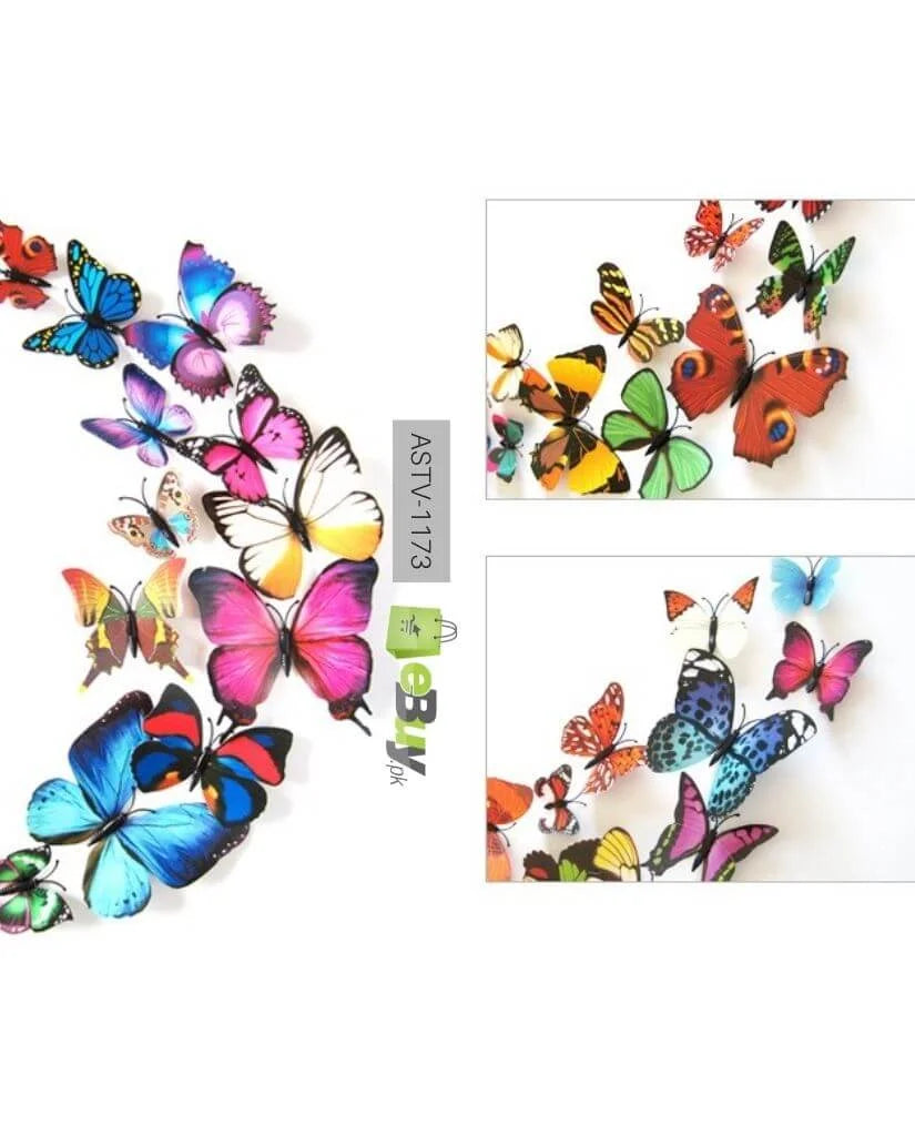 PRODESIRE™ 12PCS BUTTERFLY WALL STICKERS FRIDGE MAGNET