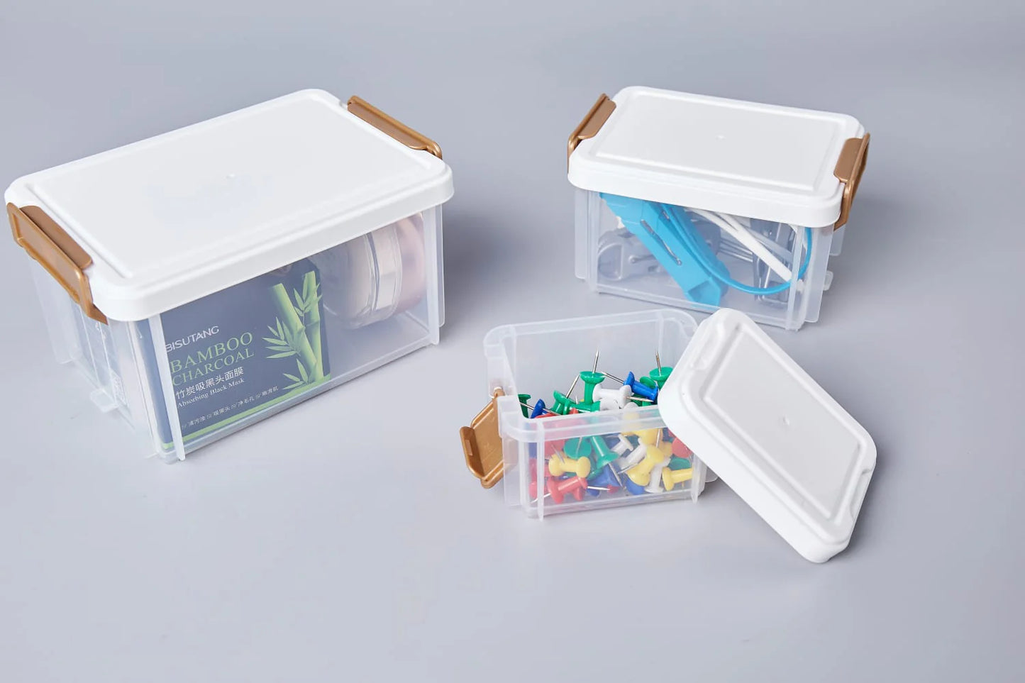 PRODESIRE™ 3PCS SET MULTIPURPOSE STACKABLE STORAGE BOX ORGANIZER