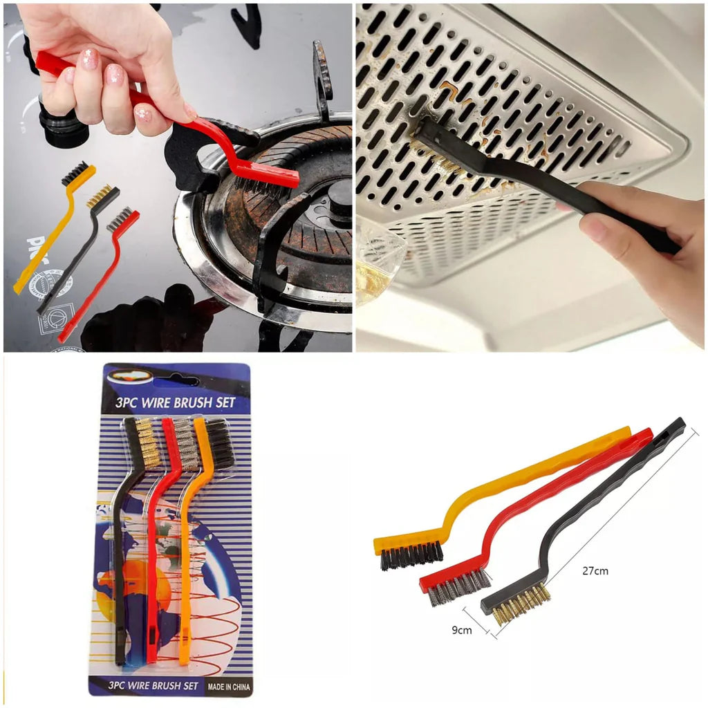PRODESIRE™ PACK OF 3 STOVE CLEANING BRUSH | MINI WIRE BRUSH