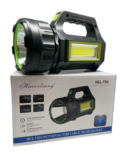 PRODESIRE™ WATERPROOF HIGH POWER LIGHT 30W, 20000MAH BATTERY WITH SOLAR SYSTEM