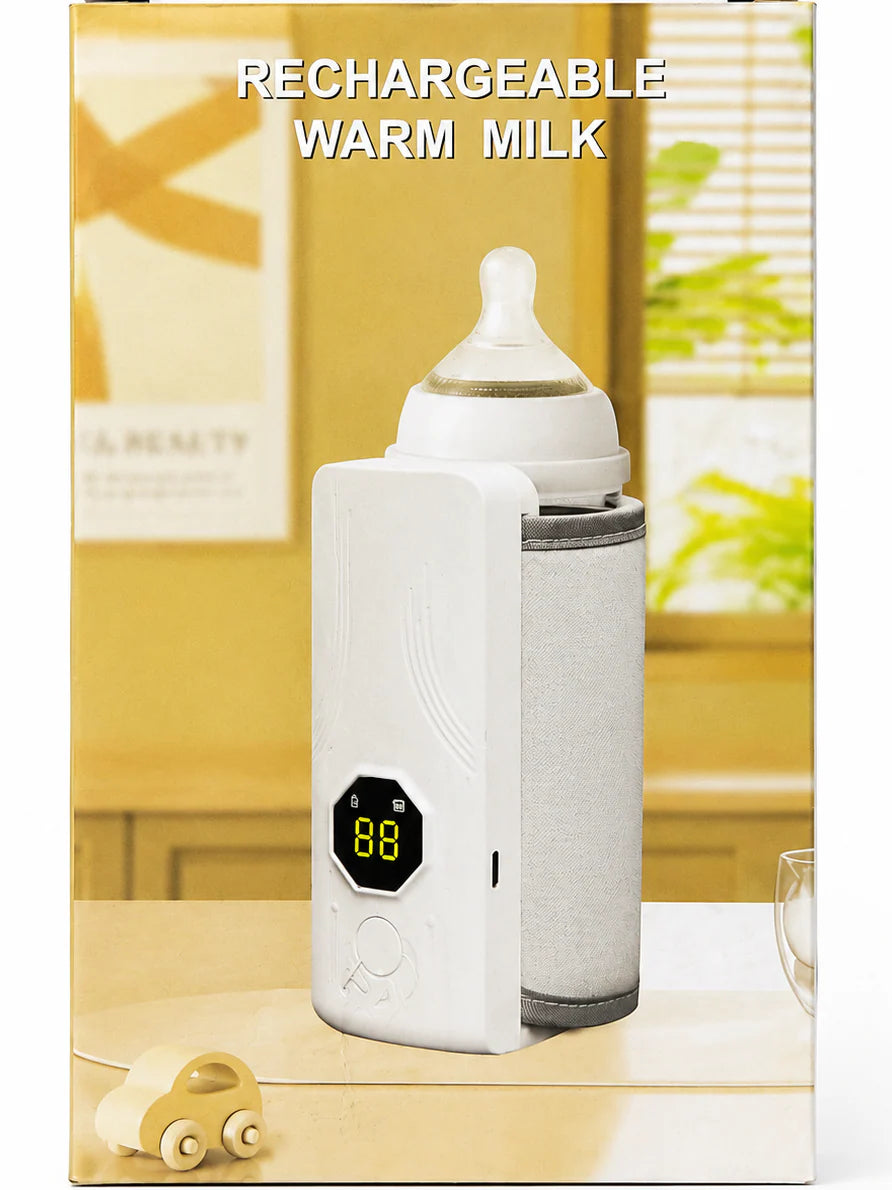 PRODESIRE™ LED DIGITAL DISPLAY RECHARGEABLE MILK WARMER WITH INSULATION COVER
