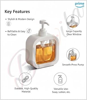STYLISH SQUARE SOAP DISPENSER REFILLABLE FOR HOME USE
