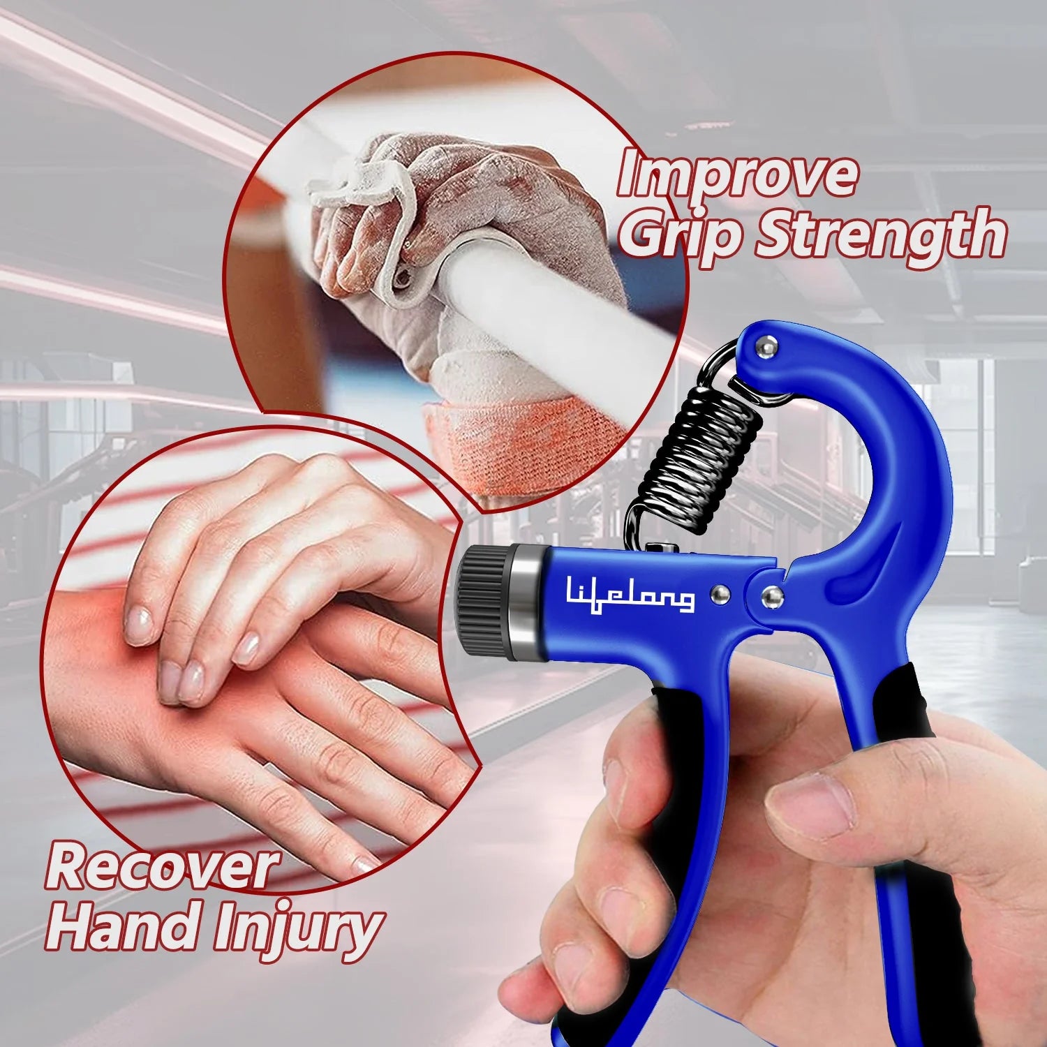 PRODESIRE™ HAND GRIPPER (5–60kg) WITH AUTOMATIC COUNTING & NON-SLIP GRIP