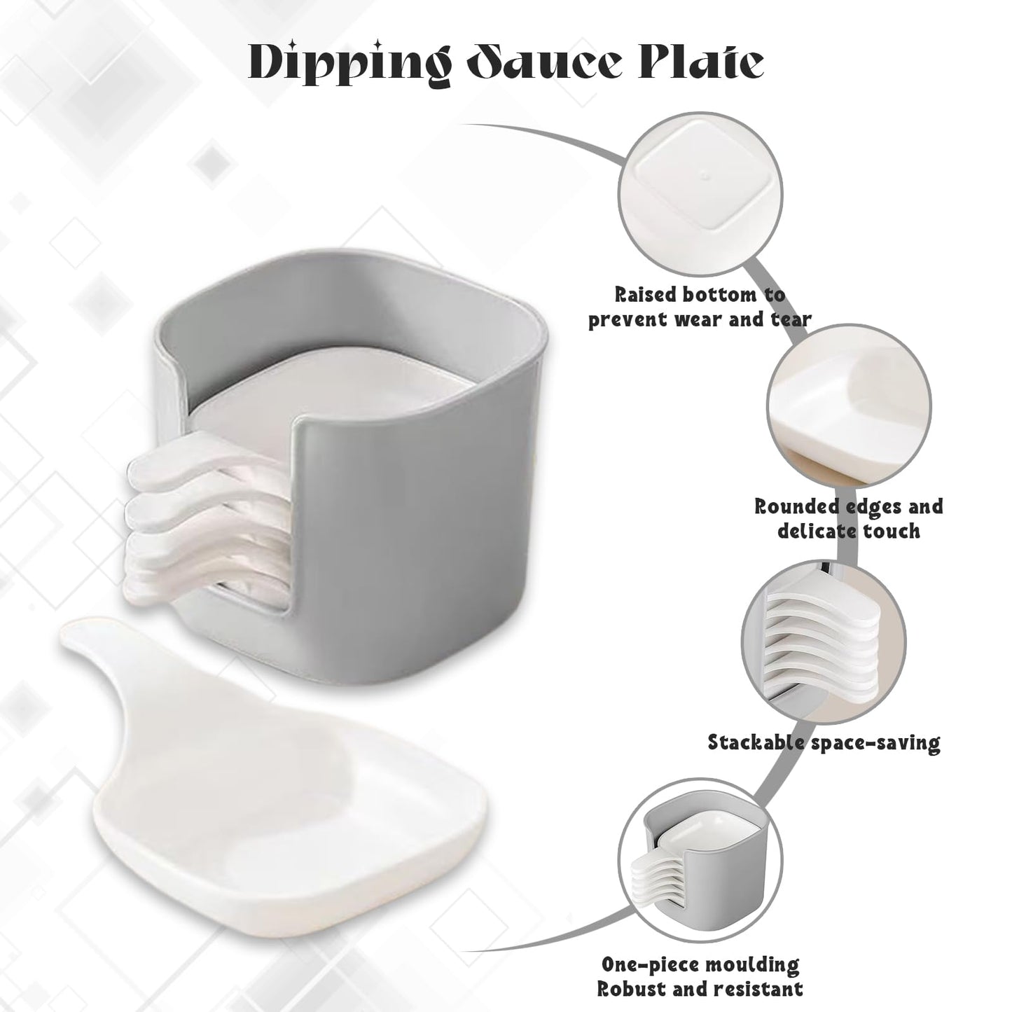 PRODESIRE™ 6PCS MULTI USE SAUCE DIP DISH SET