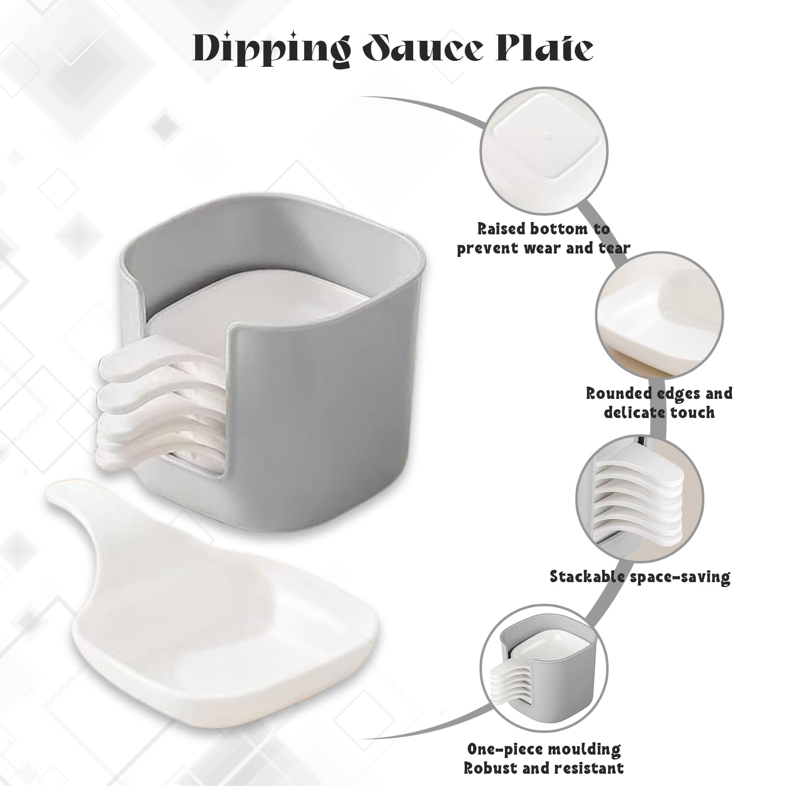 PRODESIRE™ 6PCS MULTI USE SAUCE DIP DISH SET