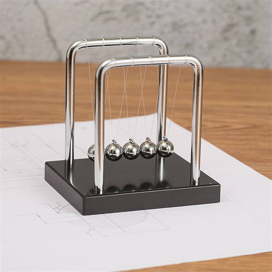 PRODESIRE™ SEALIVE NEWTON'S CRADLE LARGE HEAVY DUTY STEEL BALLS WITH WOOD BASE