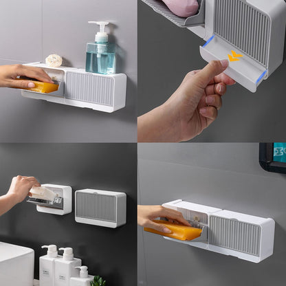 PRODESIRE™ SELF-ADHESIVE WALL MOUNTED DOUBLE SOAP DISH