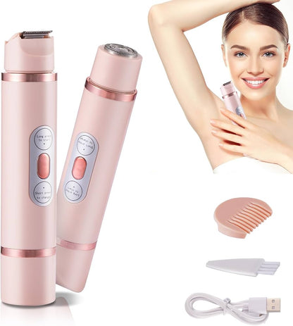PRODESIRE™ 2 IN 1 DUAL HEAD SHAVER WOMEN, ELECTRIC BIKINI TRIMMER WET & DRY USE HAIR REMOVAL