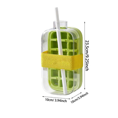 PRODESIRE™ 2-in-1 ICE CUBE TRAY ICE CUBES BOTTLE WITH STRAW