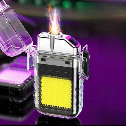 PRODESIRE™ RECHARGEABLE DUAL ARC LIGHTER WITH LED FLASH LIGHT 2 IN 1