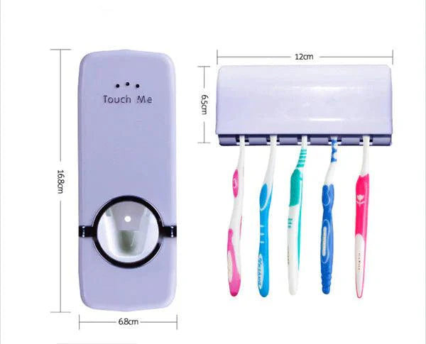 TOOTHPASTE DISPENSER HOLDER – DURABLE AUTOMATIC DISPENSER WITH STORAGE HOLDER