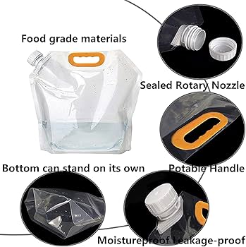 PRODESIRE™ TRANSPARENT OUTDOOR FOLDING WATER BAG (5 LITER)