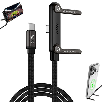 PRODESIRE™ 240W TYPE-C FAST CHARGING CABLE WITH FOLDABLE PHONE STAND