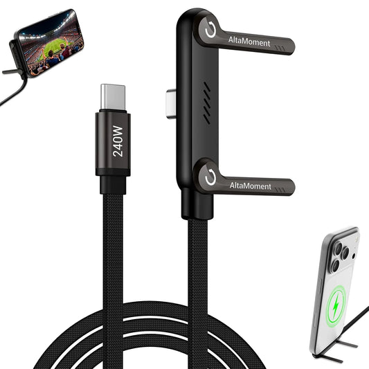 PRODESIRE™ 240W TYPE-C FAST CHARGING CABLE WITH FOLDABLE PHONE STAND