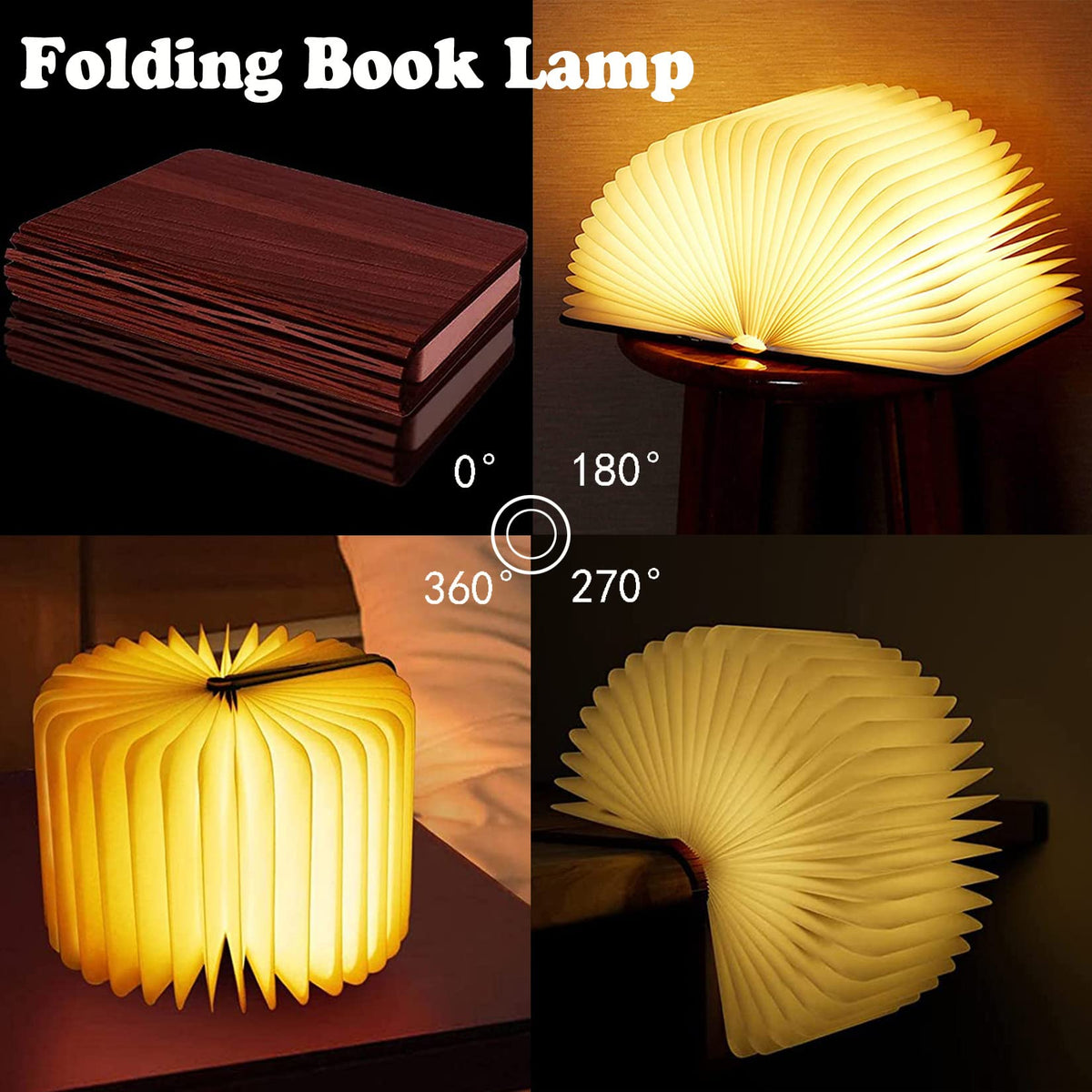 PRODESIRE™ WOODEN LED BOOK LAMP