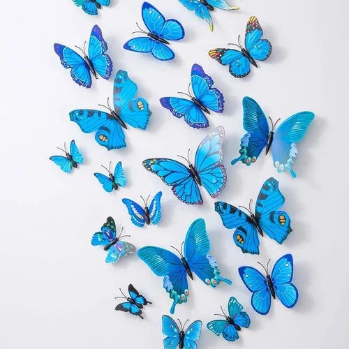 PRODESIRE™ 12PCS BUTTERFLY WALL STICKERS FRIDGE MAGNET