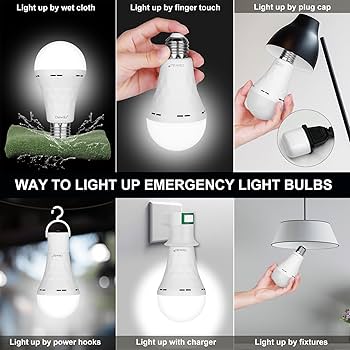 PRODESIRE™ DOUBLE CELLS RECHARGEABLE LED BULB WITH BATTERY BACKUP