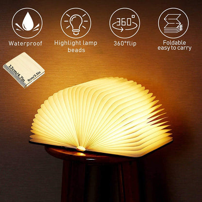 PRODESIRE™ WOODEN LED BOOK LAMP