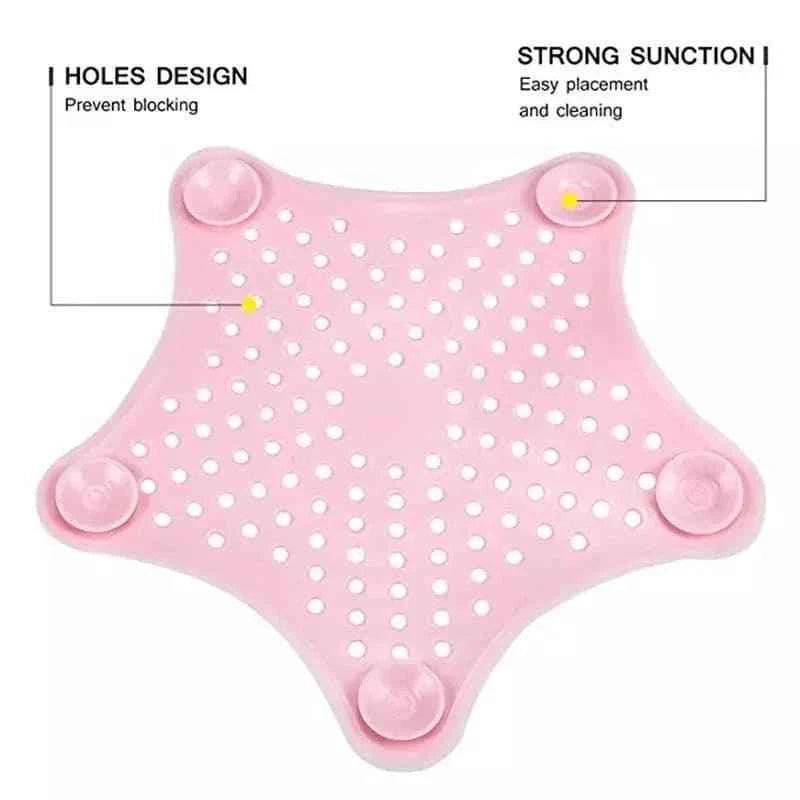 SILICONE STAR DRAIN STOPPER AND STRAINER FOR MULTI-USE