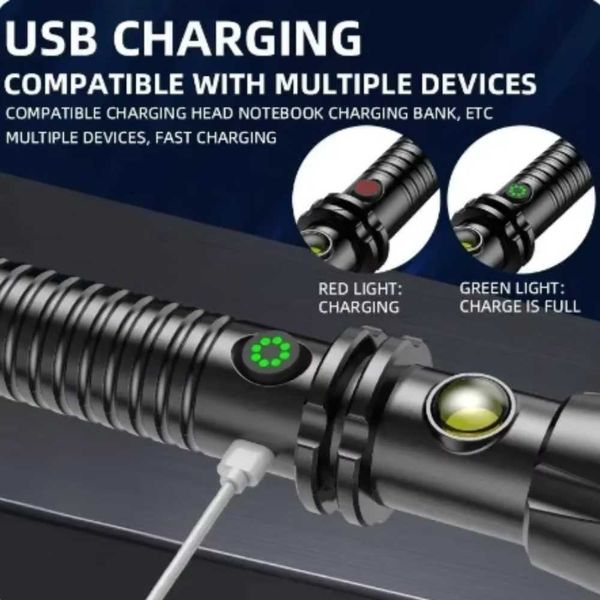 PRODESIRE™ USB RECHARGEABLE WOLF TOOTH LAMP ROD STRONG LIGHT