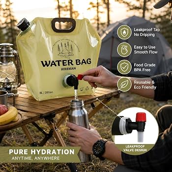 PRODESIRE™ PORTABLE FOLDING COLLAPSIBLE WATER BAG (8 LITER)