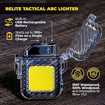 PRODESIRE™ RECHARGEABLE DUAL ARC LIGHTER WITH LED FLASH LIGHT 2 IN 1