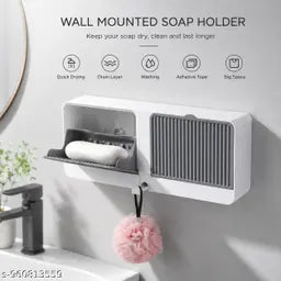 PRODESIRE™ SELF-ADHESIVE WALL MOUNTED DOUBLE SOAP DISH