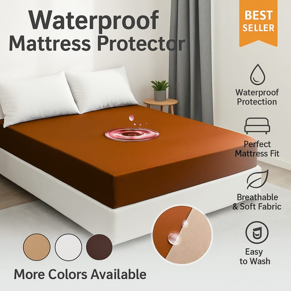 WATERPROOF MATRESS ELASTIC COVER (KING SIZE) (6 X 6.5 FIT)