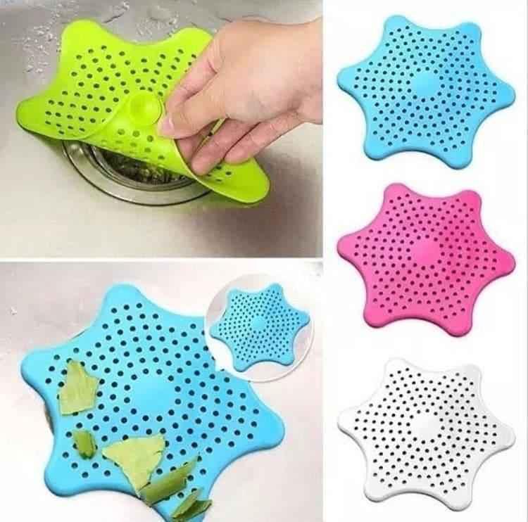 SILICONE STAR DRAIN STOPPER AND STRAINER FOR MULTI-USE