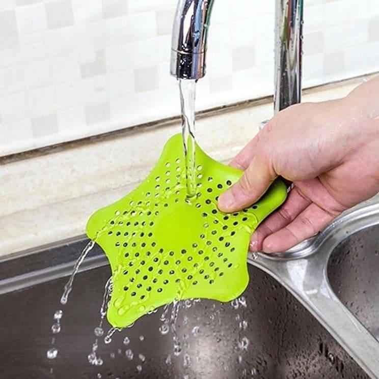 SILICONE STAR DRAIN STOPPER AND STRAINER FOR MULTI-USE