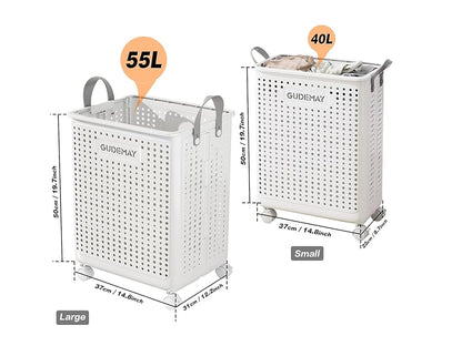 PRODESIRE™ LARGE CAPACITY MOVABLE FOLDING LAUNDRY BASKET