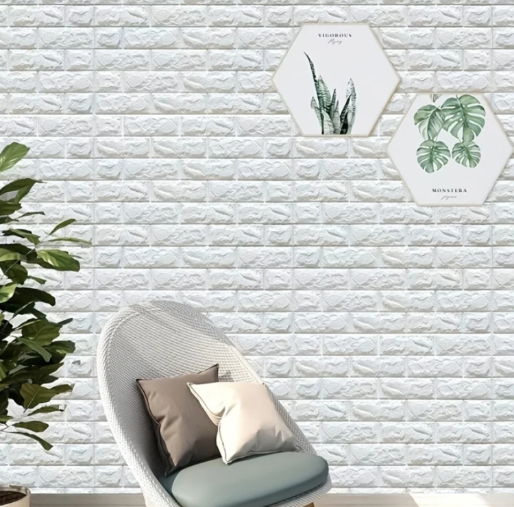 PRODESIRE™ SELF ADHESIVE 3D BRICK WALL SHEET (27X30 INCH PER SHEET)